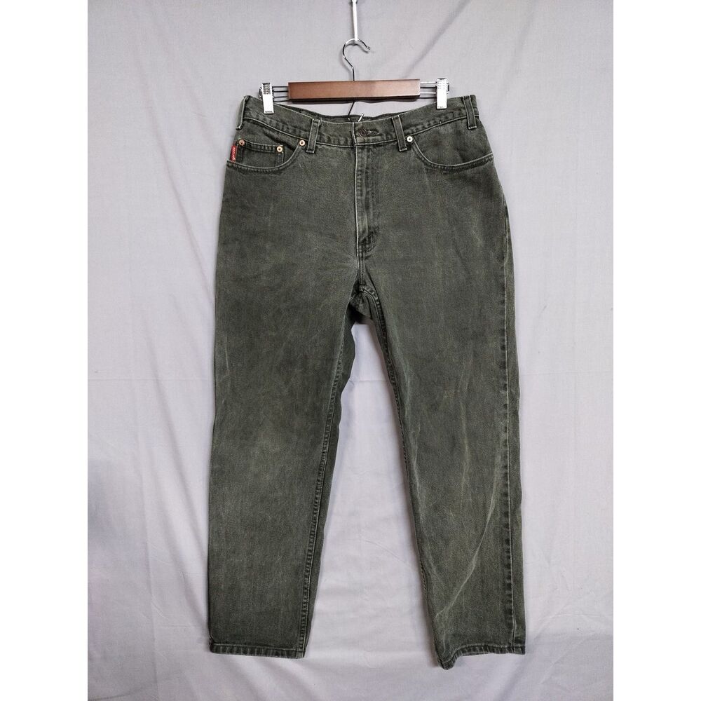 Vintage Mustang Green Stonewash Black Jeans 34 x 30 Straight Leg